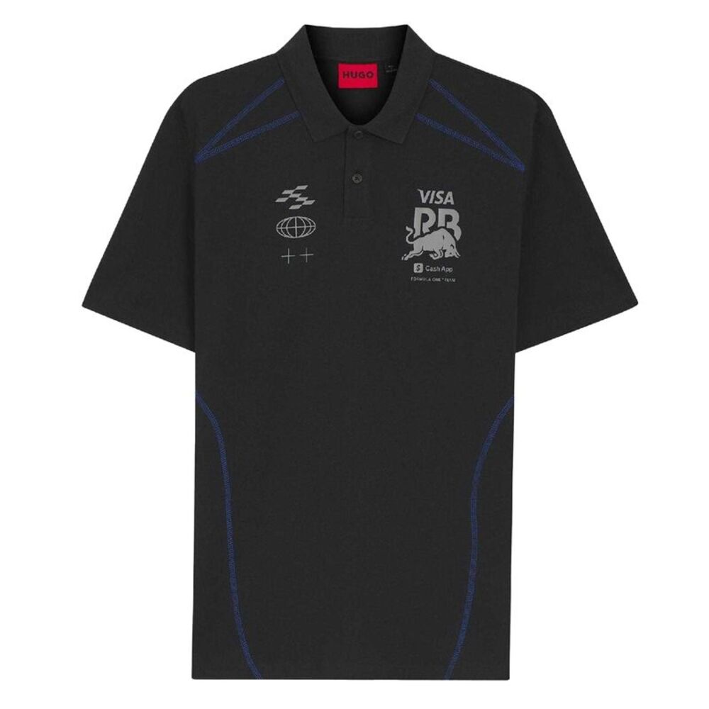 Hugo Mens Visa Cash App Racing Bulls F1 Polo Shirt / Black